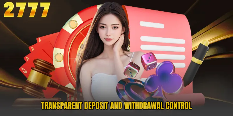 Transparent deposit and withdrawal control